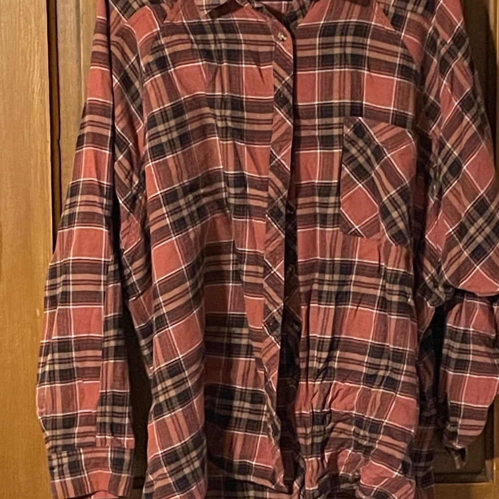 Maurices 1X plaid flannel shirt